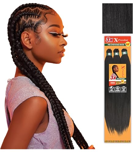 Amazon.com : Sensationnel X-pression prestretched braiding hair