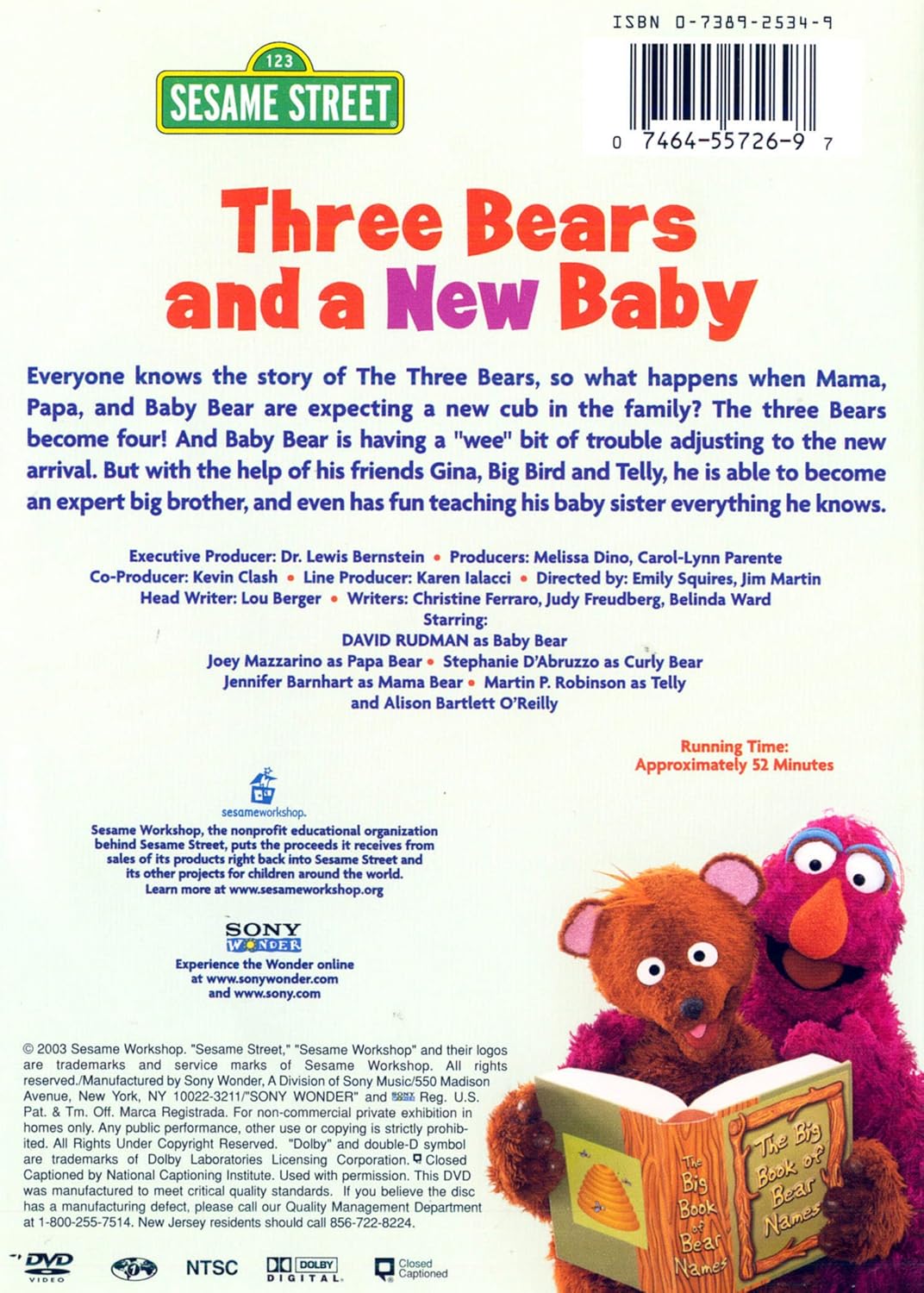 Amazon Com Sesame Street Three Bears And A New Baby Sesame Street Movies Tv