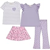 BTween Girls 4 Pack Mix Match Set Comfy Stretch, Sizes 4-16