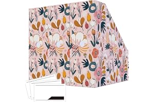 ANSSDO 6 Pack Cardboard Magazine Holder Premium Magazine File Holder Organizer, Magazine File Organizer, Large Volume Magazine Storage Box as Book Bins or Folder Holder for Desk - Pink Floral 6 Pack