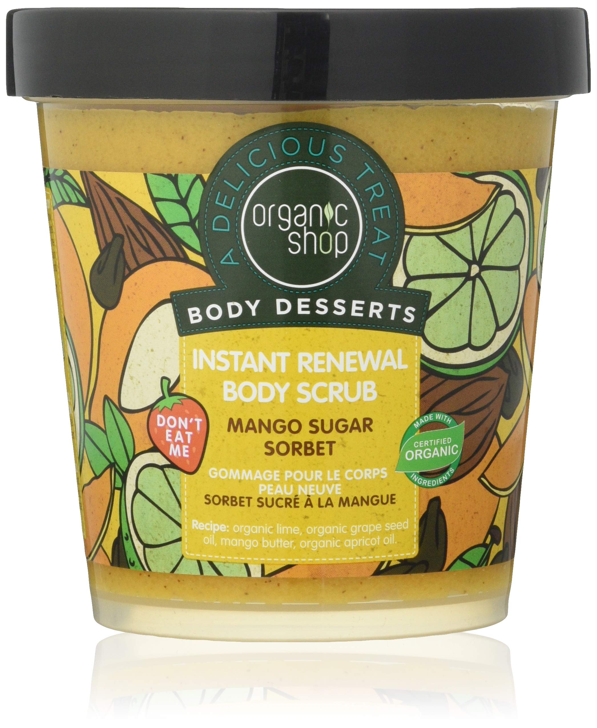Organic Shop Body Desserts Mango Sugar Sorbet Instant Renewal Body Scrub, 450 ml — image 1