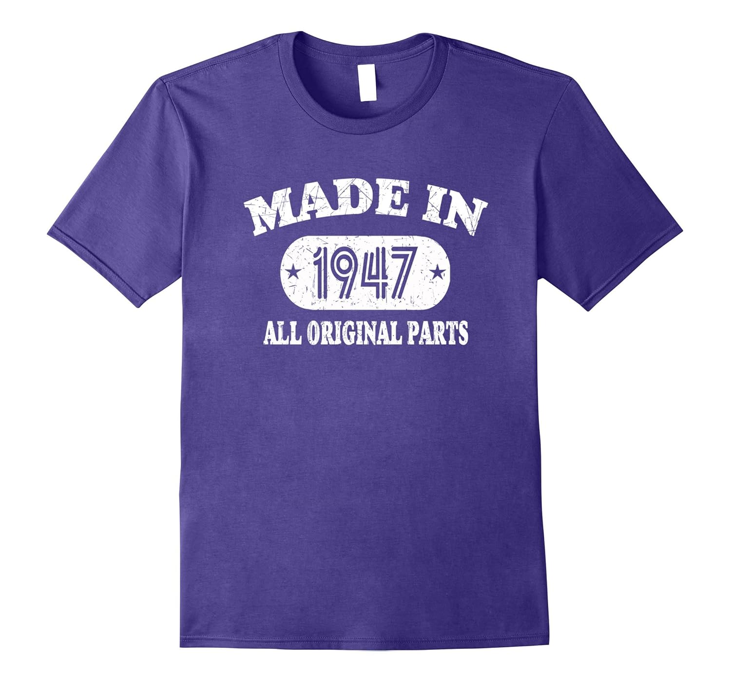 70th Birthday Gifts Made In 1947 All Original Parts T-Shirt-Rose