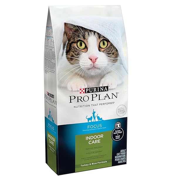 PURINA PRO PLAN FOCUS INDOOR CARE TURKEY RICE DRY ADULT 11+ CAT FOOD (7 LB)