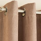 Enhanced Living Vogue Latte Natural 46x54 Eyelet Thermal Curtains view 2