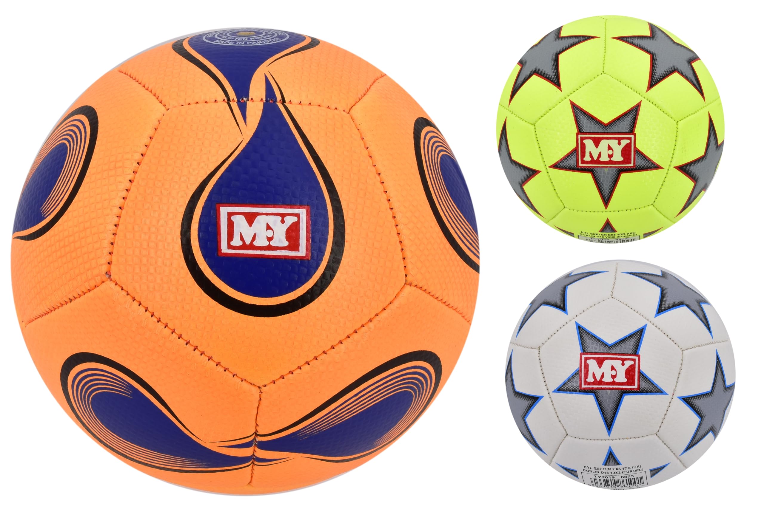 KandyToys M.Y Size 2 Stitched Football | Football Equipment | Sports Training | 3 Assorted Designs