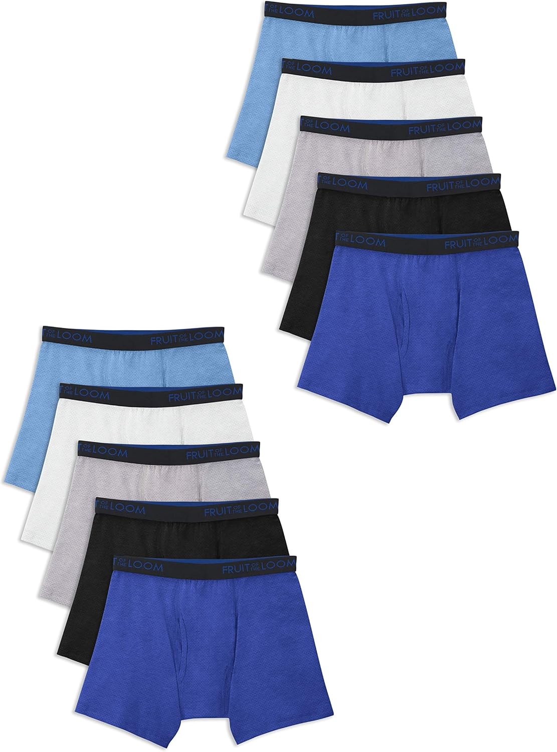 Fruit of the Loom Boys' Cooling Breathable Mesh Boxer Briefs: Clothing
