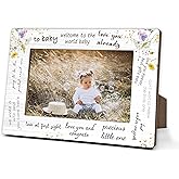 Baby Picture Frames, Baby Welcome Wildflowers Photo Frame Gifts For Mothers Day Fathers Day Birthday, Newborn Frames For Pregnant Women New Mom Dad, Kids Sonogram Frame For First Times Parents -04