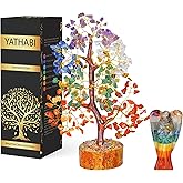 YATHABI 7 Chakra Crystal Tree of Life - Gemstone Money Tree - Stones and Crystals - Feng Shui - Home Decor - Meditation Accessories