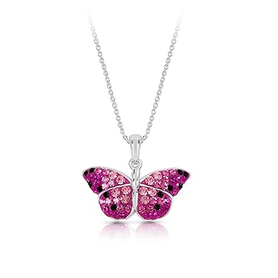 Pink Crystal Monarch Butterfly Pendant Necklace Kuwait Ubuy