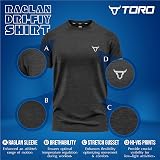 TORO ACTIVA Pack of 3 Mens Short Sleeve Training T-Shirts Athletic Fit view 9