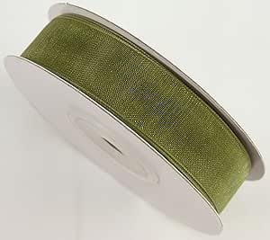 Dreampartycreation 5/8" Organza Plain Ribbon 1 ROLL 25 yards (MOSS GREEN)