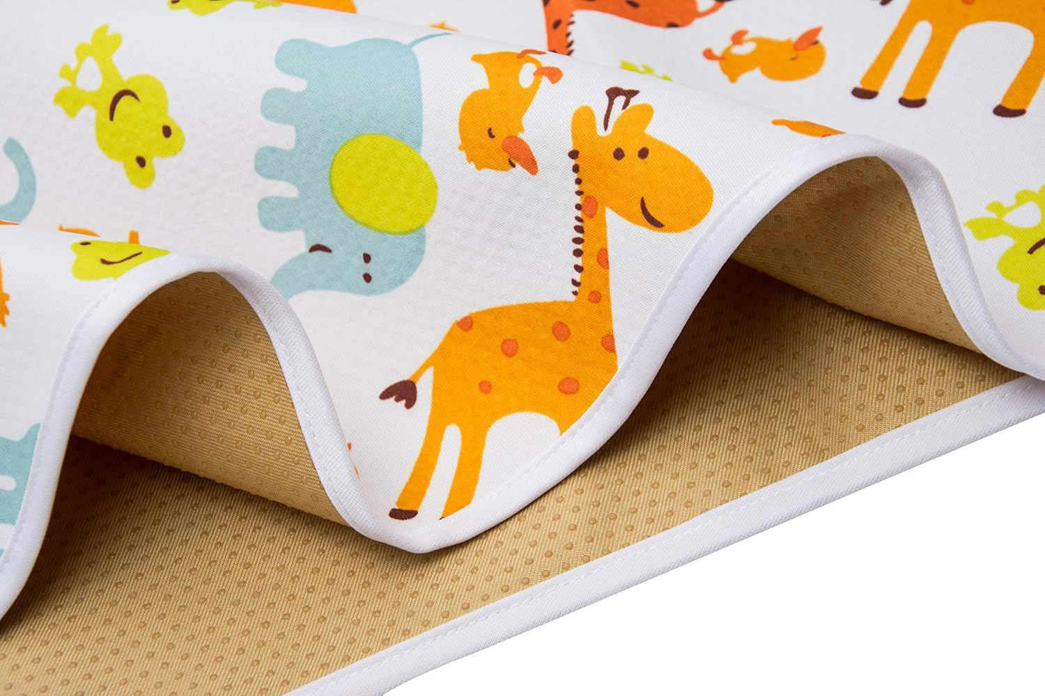 Washable Free Matching Bib Included! Large Baby Splat Mat for Under