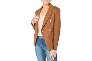 GIBSONLOOK Women's Double Breasted Blazer, Casual Work Wear, Fitted Blazer Jacket Open Front Long Sleeve Suit Jacket
