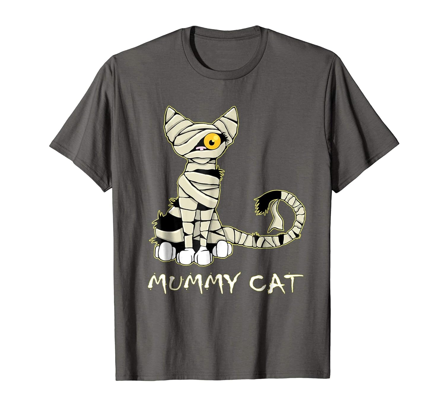 Black Cat Mummy Halloween Funny T-Shirt Gift for Cat Lovers-Rose