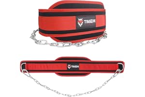 TAVIEW Heavy Duty Dip Belt With Chain - Weighted Pull Up Belt for Workout
