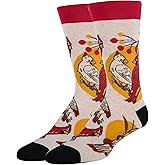 ooohyeah Men's Funny Novelty Bird Crew Socks, Crazy Fun Saying Silly Cotton Dress Socks Gift, Always Cardina