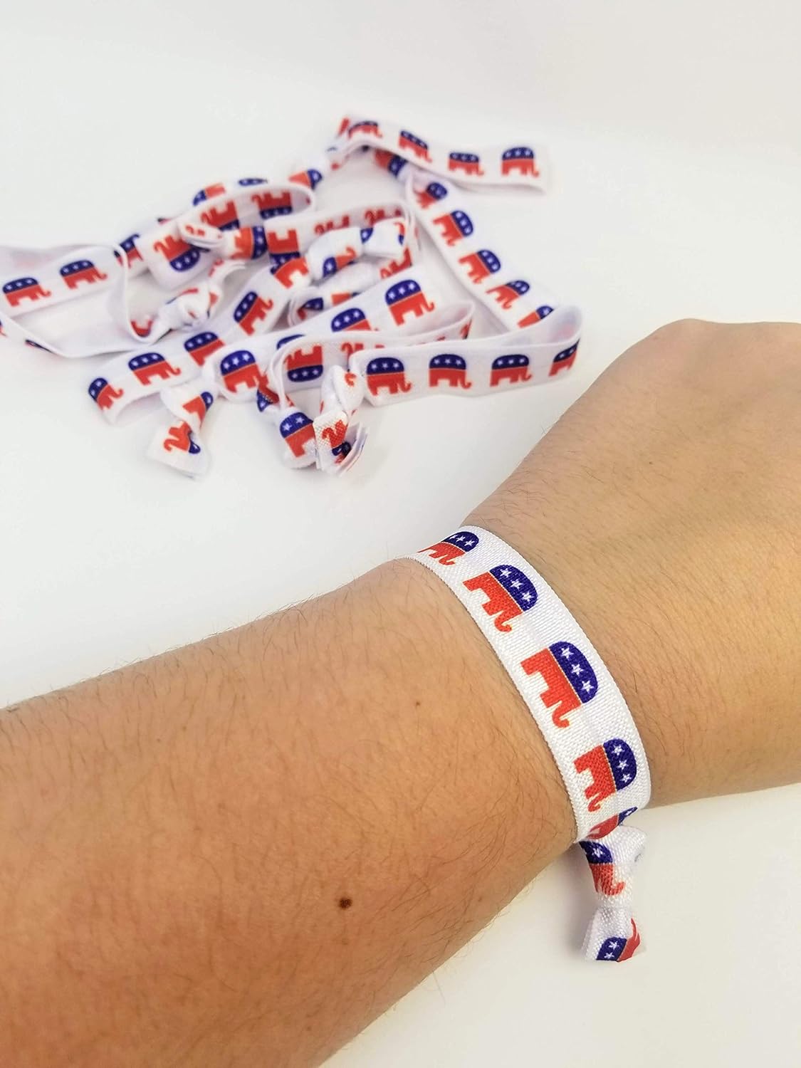 Amazon Com 10 Elastic Ties Republican Elephant Bracelets Hair