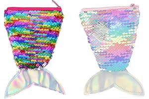 HIFLYER 2 Pack Kids Purses Girls Coin Purses, Small Shining Mermaid Purses for Girls, Little Girls Purse Toddler Purse for Girls (Multicolor)