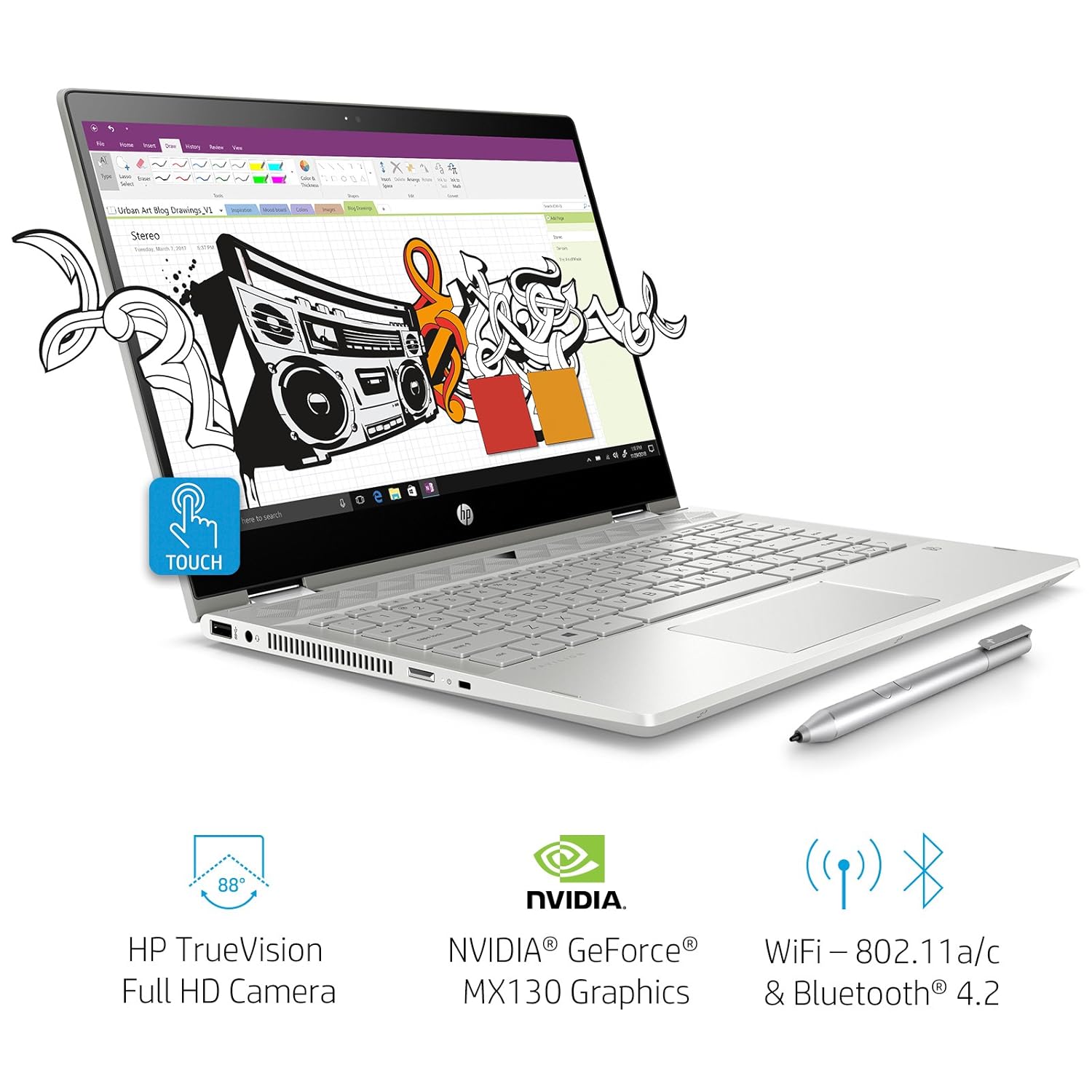 Buy Hp Pavilion X360 14 Cd0053tx Laptop 8th Gen I5 50u 8gb Ddr4 1tb Hdd 16gb Optane Nvidia Mx130 2gb Graphics Win 10 Ms Office H S 16 Mineral Silver Online At Low Prices In India Amazon In