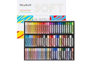 MEEDEN Soft Oil Pastels Set: 72 Vibrant Colors Oil Pastels for Artists Beginners Adults - Smooth Oil Pastels Crayons for Art 