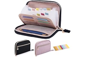 FRECOLSH Receipt Organizer with 12 Pockets 8x5.5 Small Receipt Holder Organizer - Accordion File Organizer - Cash/Bill Organizer -Coupon Holder - Budget Binder Money Organizer for Travel, Business