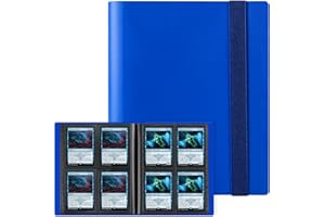 GEAoffice 4 Pocket Card Binder - Small Trading Card Collection Album Folder - 160 Side Loading Pocket Binder for TCG, MTG, Sports&Game Cards - Gifts for Card Boys (Dark Blue)