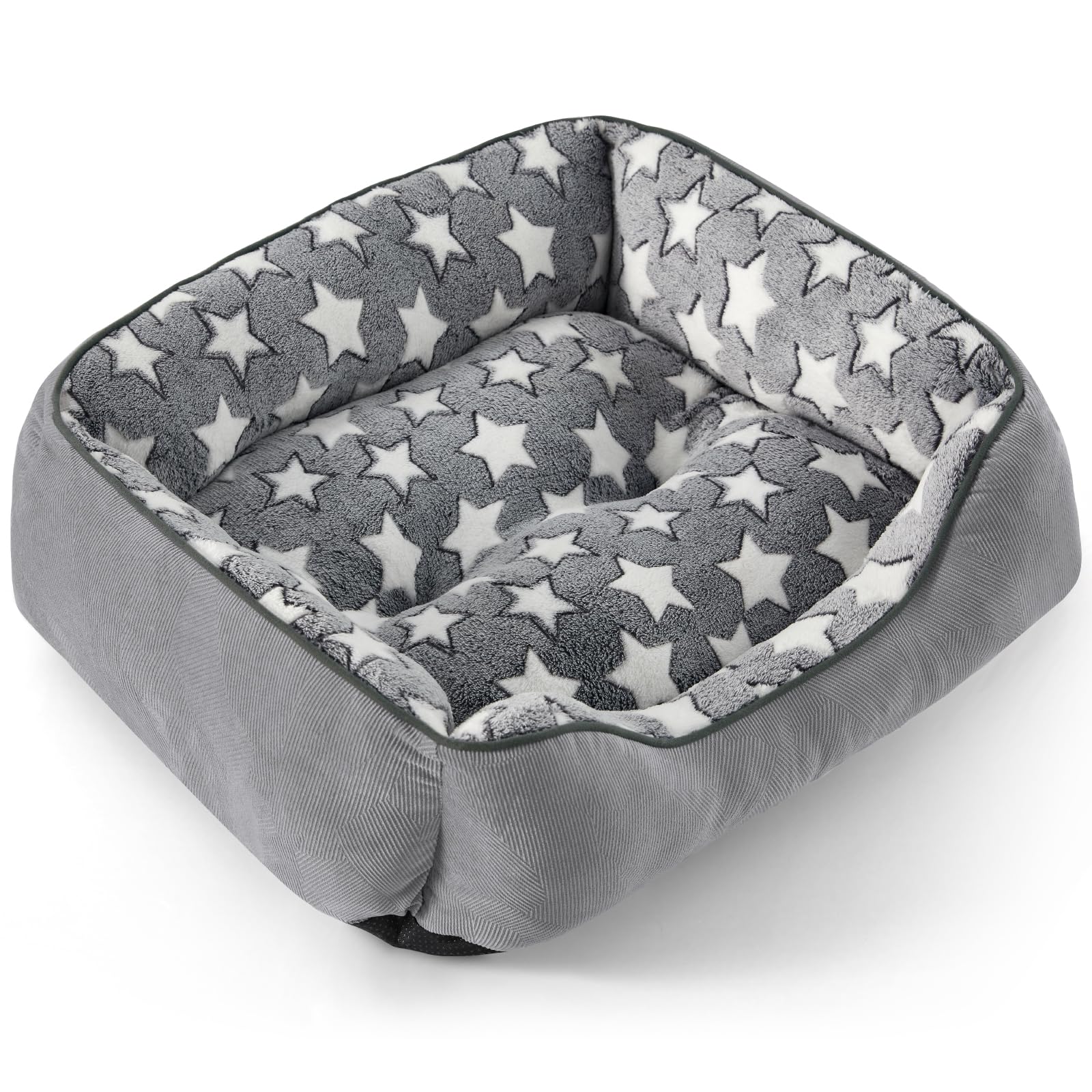 MIXJOY Dog Bed Extra Large, Washable Cosy Pet Bed with Anti-Slip Bottom, Anti-Anxiety, Machine Washable, Light Grey, 89 x 64 x 23 cm