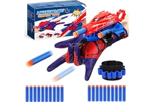 Spider Web Shooters for Kids Super Cosplay Launcher Gloves,Cool Toys for 5-12 Year Old Boys Party Favors for Kids Birthday Gi
