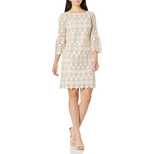 Alfani Womens Lace Shift Dress, Black, 4 at Amazon Women's Clothing store
