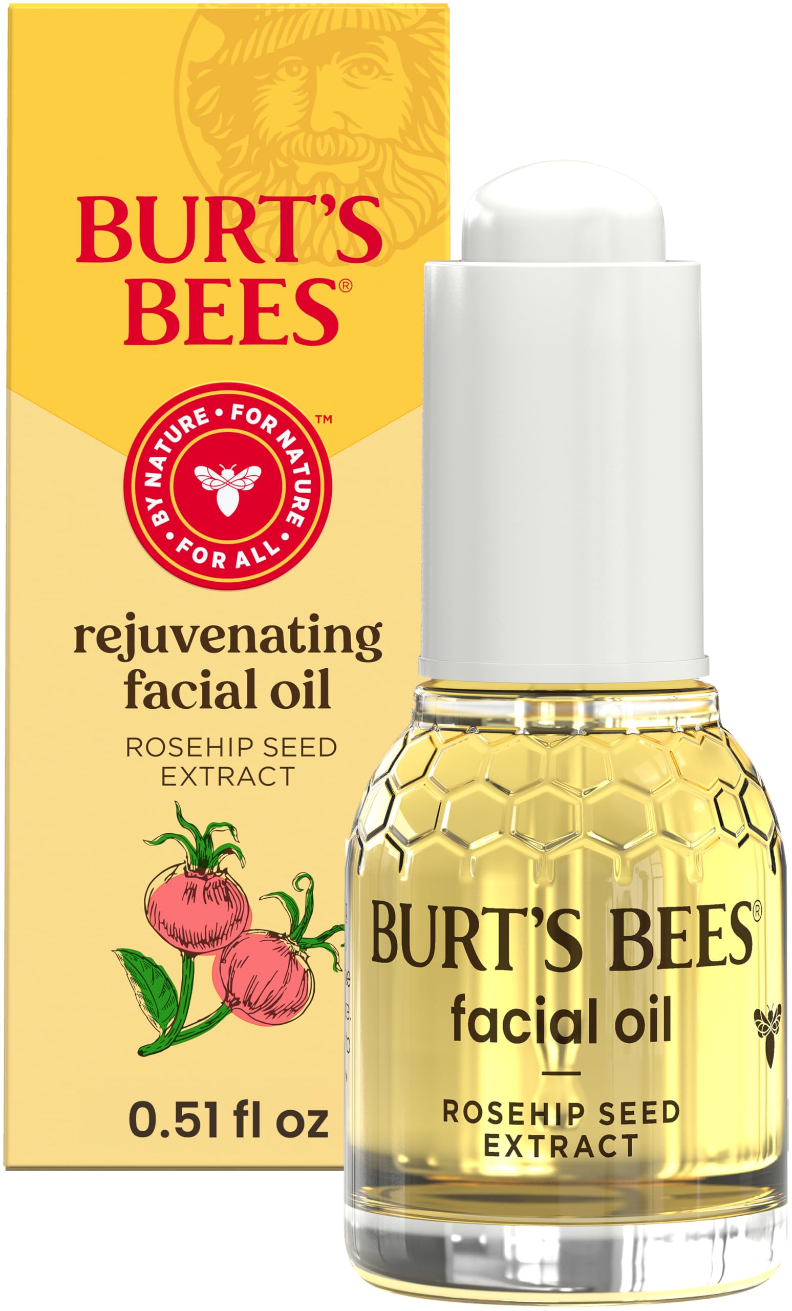 Burts Bees Complete Nourishment Facial Oil for Women 0.51 oz Oil 15 ml (Pack of 1),White