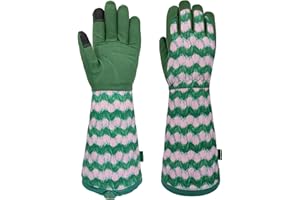 MSUPSAV Long Gardening Garden Gloves,Thorn-proof&Puncture Resistance Rose Cactus Gauntlet Glove for Gardener,Gifts