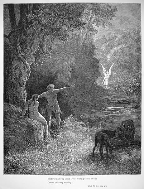 Amazon Milton Paradise ロストナダムとイブ イン ザ バイブリカルパラダイス 木製彫刻 After Gustave Dore To John Miltons Paradise Lost ポスタープリント 24 X 36 アートフレーム ポスター オンライン通販