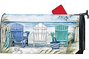 MAILWRAPS Studio M Ocean View Decorative MailWrap, The Original Magnetic Mailbox Cover, Made in USA, Superior Weather Durability, Standard Size fits 6.5W x 19L Inch Mailbox