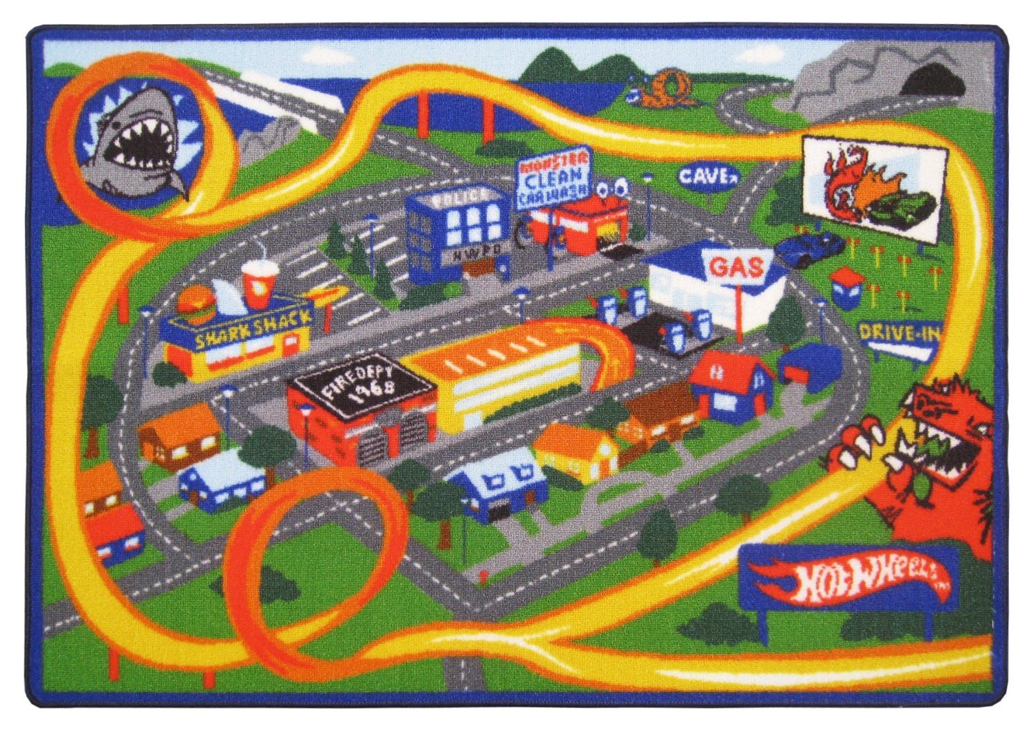 Amazoncom Hot Wheels Play Rug Toys Games