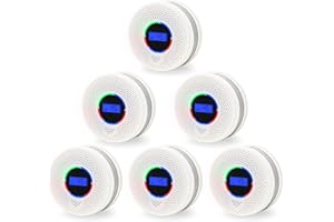 KESYMO Kesy Upgraded Smoke and Carbon Monoxide Detector 10-Year Lifespan, Dual Sensor Smoke Alarm & Carbon Monoxide Detector (6 Pack)