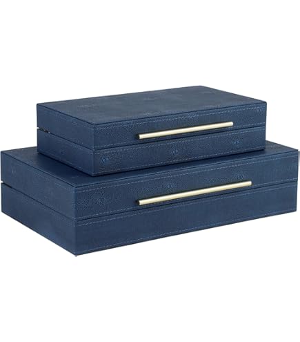 Amazon.com: ZIKOUL Green Shagreen box Set of 2 Faux Leather