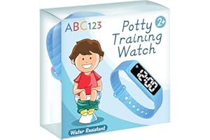 ABC123 Potty Training Watch - Baby Reminder Water Resistant Timer for Toilet Training Kids & Toddler (Blue)