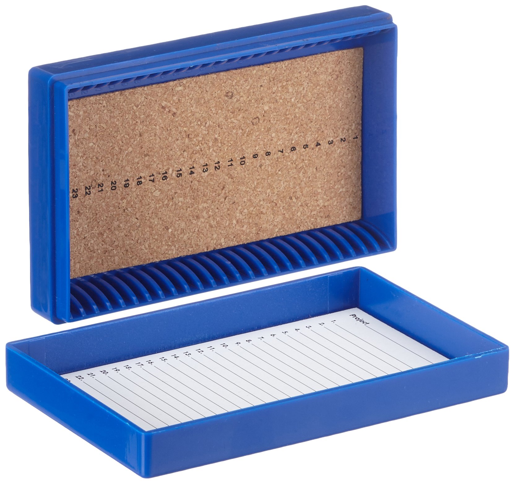 Neolab 2 2338 Slide Box for Pack of 25, Blue
