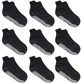 Zaples Baby Non Slip Grip Ankle Socks with Non Skid Soles for Infants Toddlers Kids Boys Girls