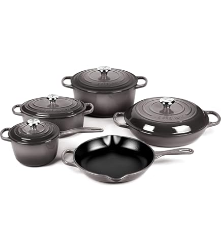 Amazon.com: Le Creuset Mixed Material Cookware Set, 12pc., Cerise