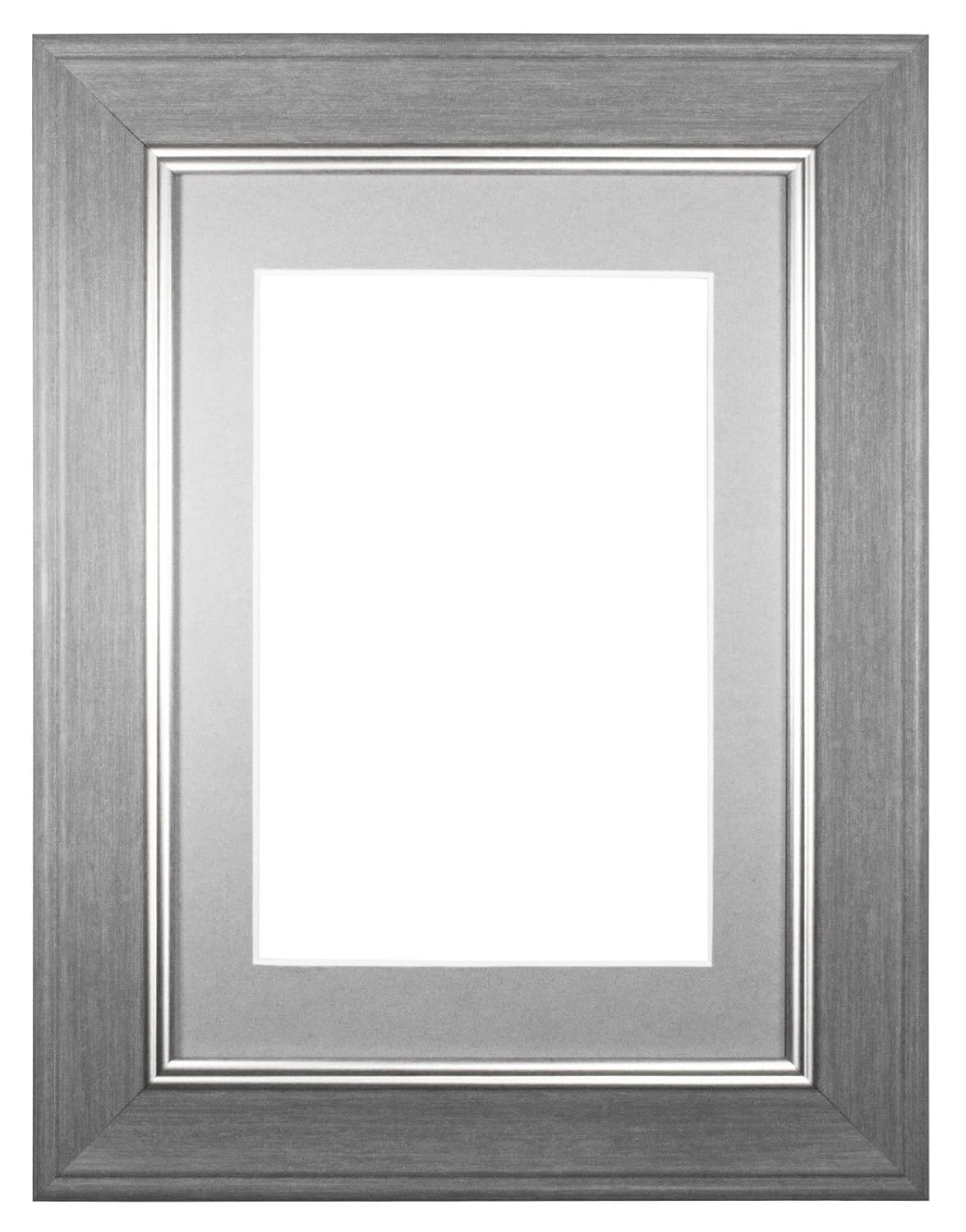 Mounted Dark Grey Shabby Chic (SC) Picture/Photo frame with Grey mount