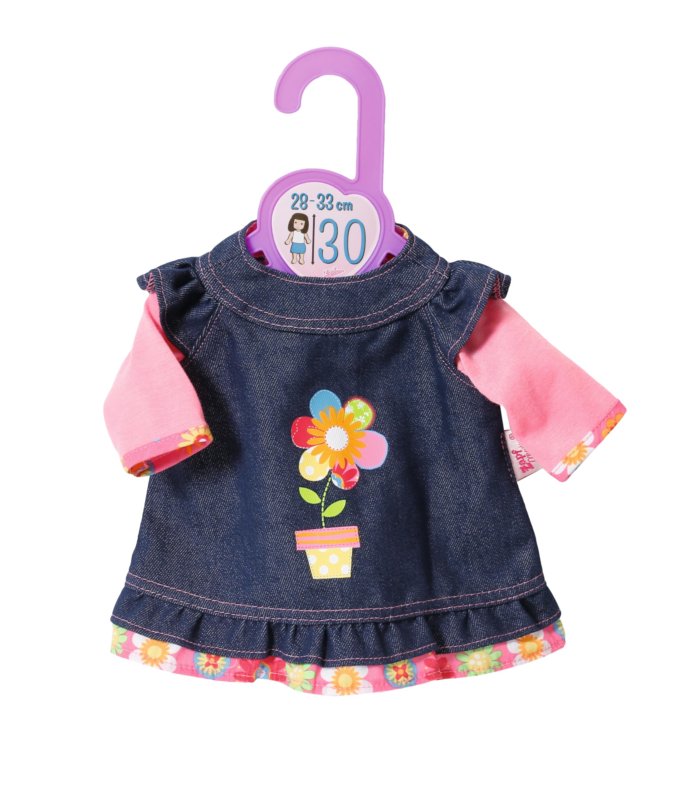 Zapf Creation Dolly Moda 870761 Denim Dress 30 cm Pink Blue