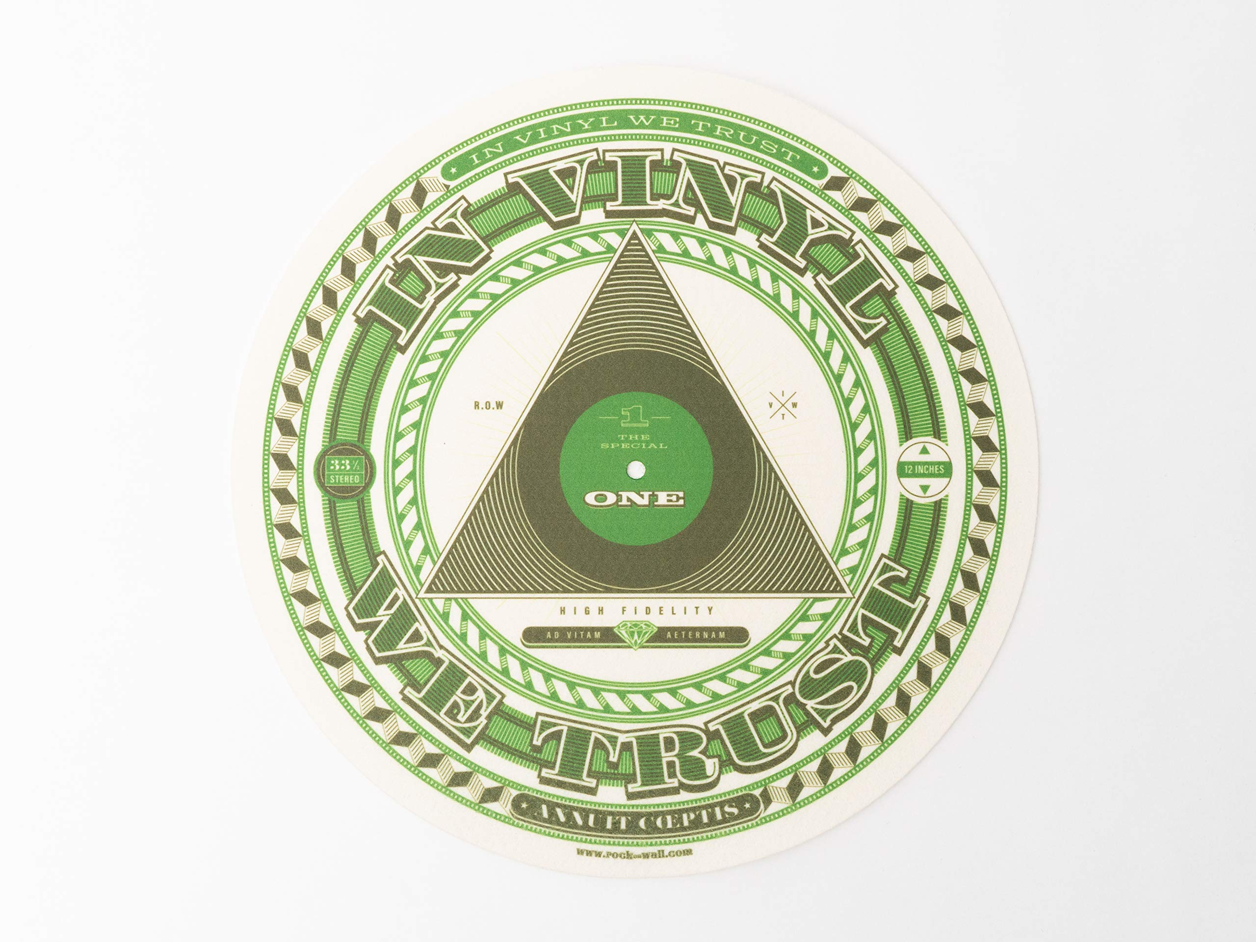 Rock on Wall We Trust Vinyl Turntable Felt