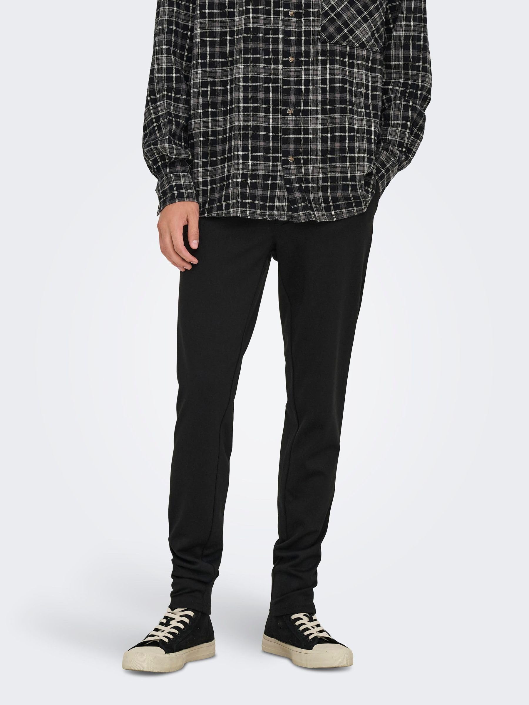 Only & Sons Herren Chino Hose ONSMARK - Slim Fit - Schwarz Grau Blau Grün, Größe:33W / 36L, Farbe:Black 22010209 2