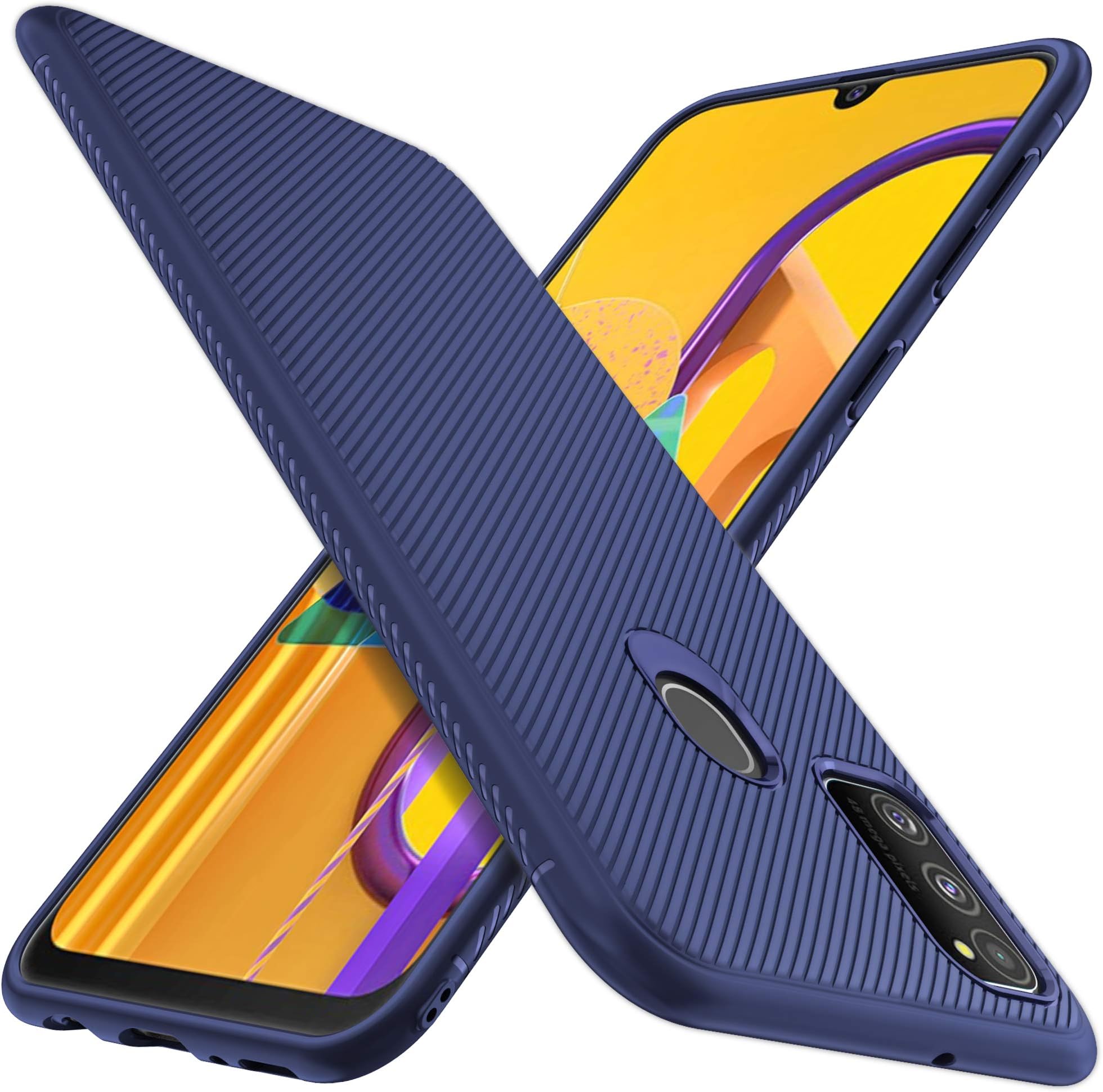 Gesma for Samsung Galaxy M30s Case, Scratch Resistant & Anti Slip Grippy Soft TPU Case for Samsung Galaxy M30s Phone (Navy)
