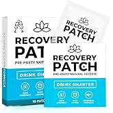 Party Treats Recovery Patches 10 Pack - Wake Up Refreshed &amp; Energized | 100% Natural Ingredients Patch, Individually Wrapped, Skin-Friendly &amp; Waterproof, Enhanced Morning Formula