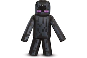 DISGUISE Enderman Costume, Inflatable Minecraft Costumes for Kids, Child Size Fan Operated Expandable Blow Up Suit Black