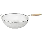Imusa IMU-71195 10" Stainless Steel Strainer with Wood Handle