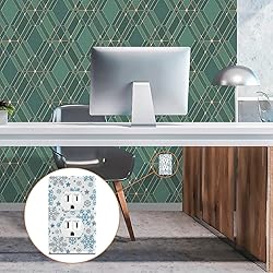 Blue Glitter Snowflake Blank Wall Plates Cover for