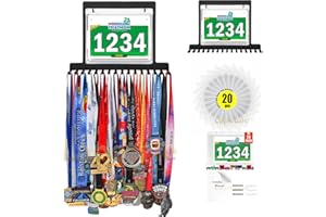 Lapetale Fashion Race Bib and Medal Display,Marathon Medal Display and Runner Medal Hanger Display,Bib Running Medal Display, Running Medal Hanger Display,Medal Holder for Wall,Gifts For Runners